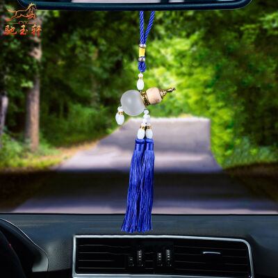 馳玉軒深藍色穗子葫蘆車載掛件 高品質車飾與付郵試用的完美結合